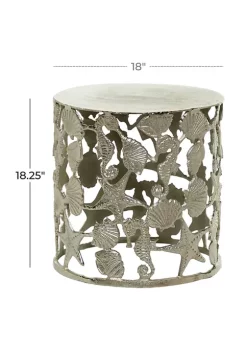 Best deal ✨ Coastal Aluminum Accent Table by Monroe Lane ✔️ -Monroe Lane Sales Belk 16572