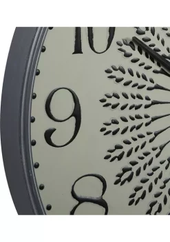 Outlet ✨ Farmhouse Metal Wall Clock by Monroe Lane 🤩 -Monroe Lane Sales Belk 16626