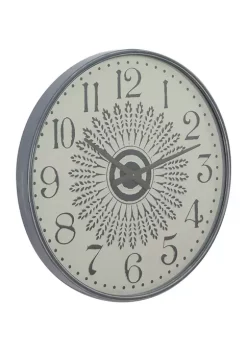 Outlet ✨ Farmhouse Metal Wall Clock by Monroe Lane 🤩 -Monroe Lane Sales Belk 16628
