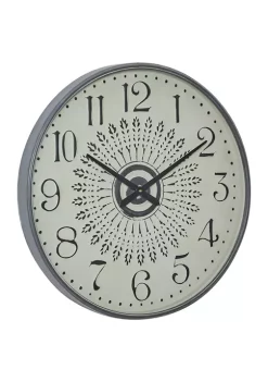 Outlet ✨ Farmhouse Metal Wall Clock by Monroe Lane 🤩 -Monroe Lane Sales Belk 16629