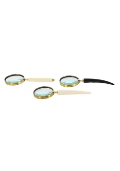Hot Sale 😀 Eclectic Metal Magnifying Glass - Set of 3 by Monroe Lane 🧨 -Monroe Lane Sales Belk 16634