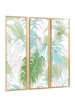 Cheap 🎁 Coastal Glass Wall Decor - Set of 3 by Monroe Lane 😉 -Monroe Lane Sales Belk 16655