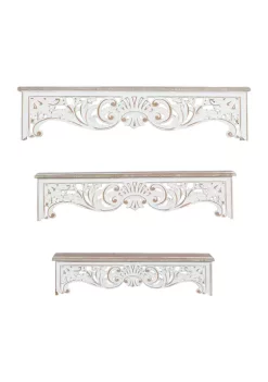 Best Pirce 🎉 Vintage Wood Wall Shelf - Set of 3 by Monroe Lane 🎉 -Monroe Lane Sales Belk 16723