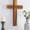 Wholesale 🔔 Wood Natural Cross Sculpture by Monroe Lane ✨