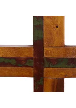 Wholesale 🔔 Wood Natural Cross Sculpture by Monroe Lane ✨ -Monroe Lane Sales Belk 16746