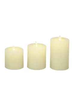 Outlet 😀 Traditional Wax Flameless Candle - Set of 3 by Monroe Lane 🥰 -Monroe Lane Sales Belk 16760