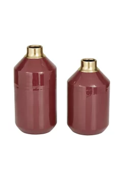 Cheapest 🔔 Modern Metal Vase - Set of 2 by Monroe Lane 💯