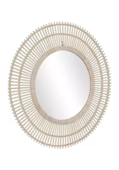 Hot Sale ⌛ Bohemian Bamboo Wall Mirror by Monroe Lane 🌟 -Monroe Lane Sales Belk 1681
