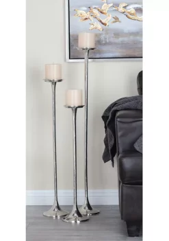 Promo 👏 Modern Aluminum Candle Holder - Set of 3 by Monroe Lane 🎁