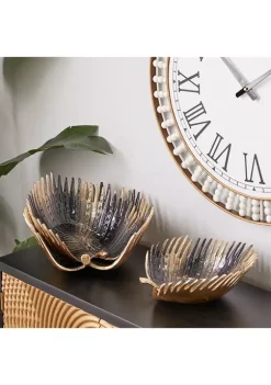 Discount 🎁 Contemporary Aluminum Decorative Bowl - Set of 3 by Monroe Lane 😉 -Monroe Lane Sales Belk 16890