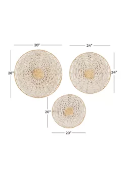 Best deal 😀 Coastal Seagrass Wall Decor - Set of 3 by Monroe Lane ✨ -Monroe Lane Sales Belk 16903