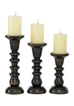 Hot Sale 👍 Traditional Wood Candle Holder - Set of 3 by Monroe Lane 😉 -Monroe Lane Sales Belk 16946