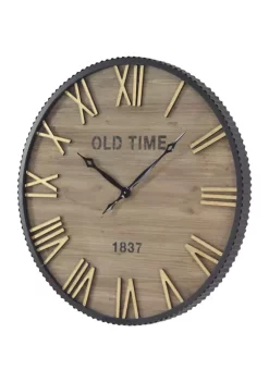 Coupon ✨ Farmhouse Wood Wall Clock by Monroe Lane 🎁 -Monroe Lane Sales Belk 16971