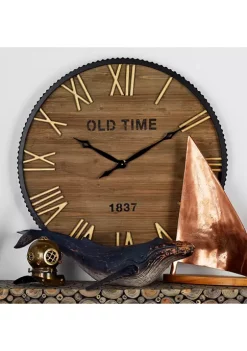 Coupon ✨ Farmhouse Wood Wall Clock by Monroe Lane 🎁 -Monroe Lane Sales Belk 16972