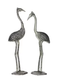 Discount 🎁 Set of 2 Aluminum Rustic Bird Sculptures by Monroe Lane ✨ -Monroe Lane Sales Belk 17006