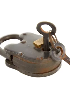 Best reviews of 🥰 Vintage Brass Lock And Key by Monroe Lane ✔️ -Monroe Lane Sales Belk 17016