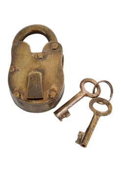 Best reviews of 🥰 Vintage Brass Lock And Key by Monroe Lane ✔️ -Monroe Lane Sales Belk 17019