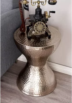 Buy 😉 Charlotte Hornets Buffalo Bills Boston Red Sox Appalachian State Mountaineers Industrial Metal Accent Table by Monroe Lane ⌛ -Monroe Lane Sales Belk 17026