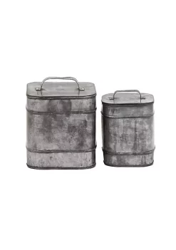 Coupon 😀 Farmhouse Metal Box - Set of 2 by Monroe Lane 🌟