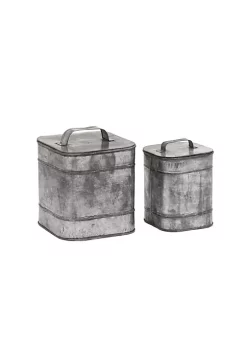 Coupon 😀 Farmhouse Metal Box - Set of 2 by Monroe Lane 🌟 -Monroe Lane Sales Belk 17032