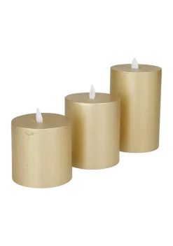 Brand new 🌟 Traditional Wax Flameless Candle - Set of 3 by Monroe Lane ✔️ -Monroe Lane Sales Belk 17057
