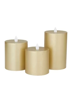 Brand new 🌟 Traditional Wax Flameless Candle - Set of 3 by Monroe Lane ✔️ -Monroe Lane Sales Belk 17058