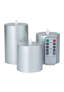 Brand new 🌟 Traditional Wax Flameless Candle - Set of 3 by Monroe Lane ✔️ -Monroe Lane Sales Belk 17060