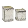 Outlet 🔔 Glass Glam Candle Holder Set of 2 by Monroe Lane 🔔