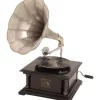 Outlet 🔔 Vintage Mango Wood Gramophone by Monroe Lane 😀