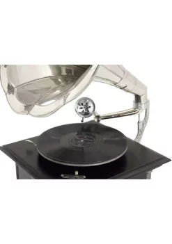 Outlet 🔔 Vintage Mango Wood Gramophone by Monroe Lane 😀 -Monroe Lane Sales Belk 17097