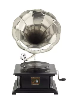 Outlet 🔔 Vintage Mango Wood Gramophone by Monroe Lane 😀 -Monroe Lane Sales Belk 17099