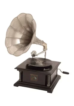 Outlet 🔔 Vintage Mango Wood Gramophone by Monroe Lane 😀 -Monroe Lane Sales Belk 17100
