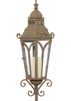 Best Pirce ✔️ Rustic Metal Candle Lantern by Monroe Lane ⌛ -Monroe Lane Sales Belk 1713
