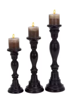 Top 10 ๐ Farmhouse Mango Wood Candle Holder - Set of 3 by Monroe Lane ๐