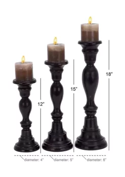 Top 10 👍 Farmhouse Mango Wood Candle Holder - Set of 3 by Monroe Lane 😍 -Monroe Lane Sales Belk 17151
