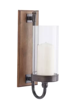 Best Sale 👍 Farmhouse Wood Wall Sconce by Monroe Lane 🎉