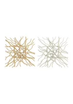 Cheapest 😉 Contemporary Metal Wall Decor - Set of 2 by Monroe Lane 🎁