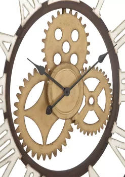 Coupon ✔️ Industrial Metal Wall Clock by Monroe Lane 🤩 -Monroe Lane Sales Belk 17273