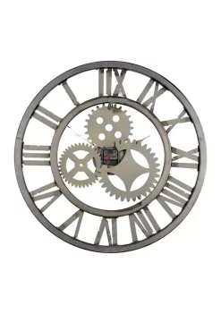 Coupon ✔️ Industrial Metal Wall Clock by Monroe Lane 🤩 -Monroe Lane Sales Belk 17275