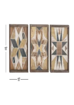 Flash Sale 🌟 Farmhouse Wood Wall Decor - Set of 3 by Monroe Lane 😉 -Monroe Lane Sales Belk 17310