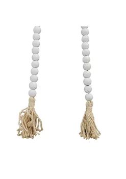 Best reviews of ❤️ Bohemian Wood Garland with Tassel by Monroe Lane 🥰 -Monroe Lane Sales Belk 17341