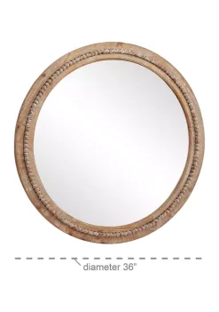 Outlet 🧨 Bohemian Wood Wall Mirror by Monroe Lane 👏 -Monroe Lane Sales Belk 1739