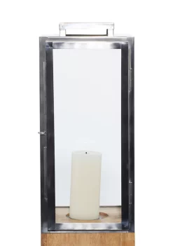 Best reviews of 🎁 Contemporary Mango Wood Candle Lantern by Monroe Lane ❤️ -Monroe Lane Sales Belk 1744