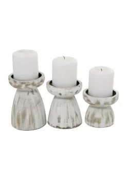 Cheapest ⌛ Traditional Wood Candle Holder - Set of 3 by Monroe Lane ⌛