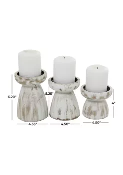 Cheapest ⌛ Traditional Wood Candle Holder - Set of 3 by Monroe Lane ⌛ -Monroe Lane Sales Belk 17465