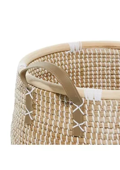 Brand new 🎉 Contemporary Banana Leaf Storage Basket - Set of 2 by Monroe Lane 🤩 -Monroe Lane Sales Belk 17495