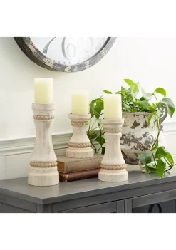 Coupon 🛒 Farmhouse Wood Candle Holder - Set of 3 by Monroe Lane 😉 -Monroe Lane Sales Belk 17549