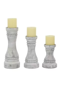 Coupon 🛒 Farmhouse Wood Candle Holder - Set of 3 by Monroe Lane 😉 -Monroe Lane Sales Belk 17552