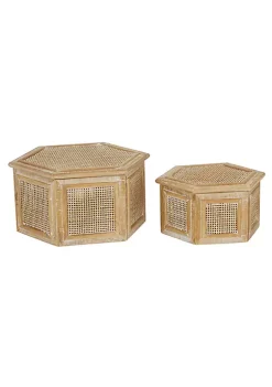 Best Pirce 🔔 Country Cottage Wood Box - Set of 2 by Monroe Lane 🌟 -Monroe Lane Sales Belk 17578