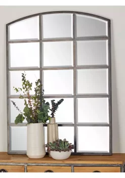 Deals 😉 Industrial Metal Wall Mirror by Monroe Lane ⭐ -Monroe Lane Sales Belk 17581